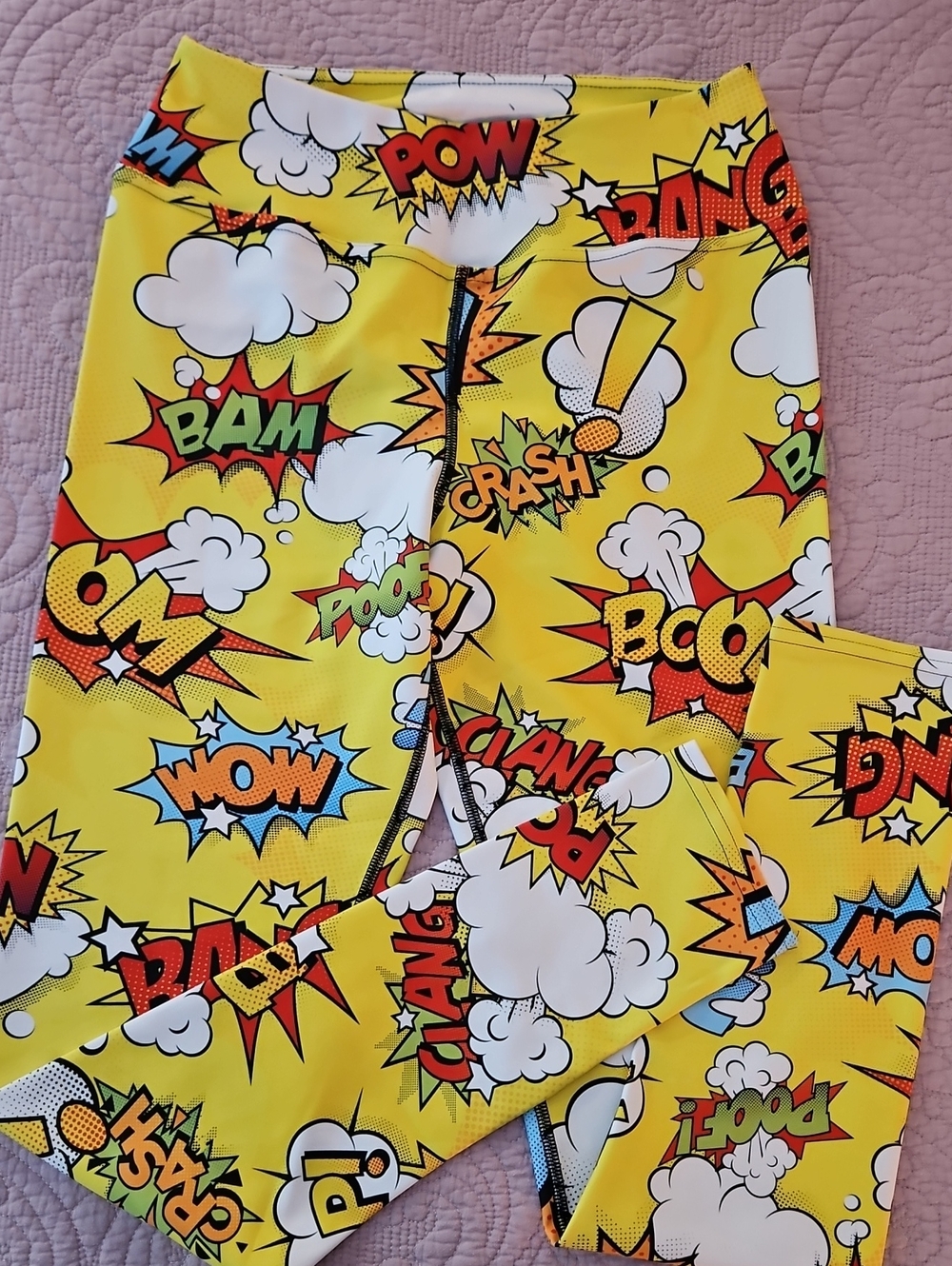 Fiercepulse Yellow Comic-Print Pajama Leggings Never worn